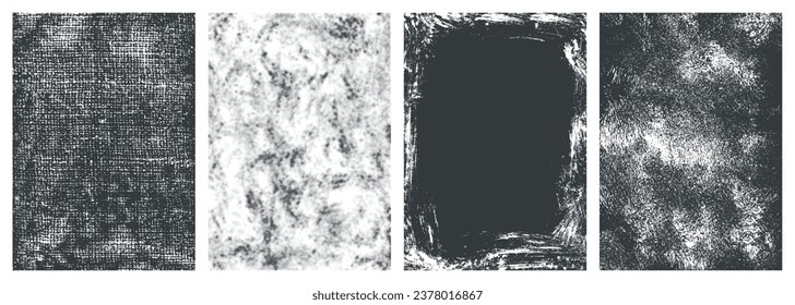 Esoteric style monochrome set textures with grunge posters for design of spiritualistic and cult literature about magic vector illustration