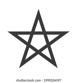 Símbolo estotérico. Diseño místico y mágico con pentagrama