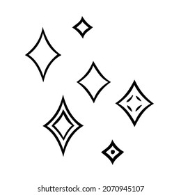  Esoteric symbols of the star. Celestial signs. Vector illustration.
