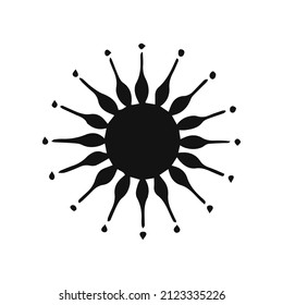 Esoteric symbols sun. Alchemy mystical magic elements for prints, posters, illustrations and patterns.