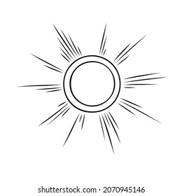  Esoteric symbols of the sun. Celestial signs. Vector illustration in hand drawn
