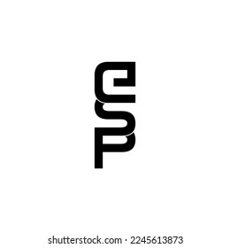 esp typography letter monogram logo design