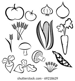 ESP10 - Vegetable Set - Vector