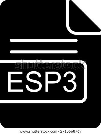 ESP3 File Format Glyph Style Icon Design