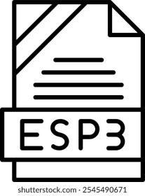 ESP3 Vector Vector Icon Design Symbol