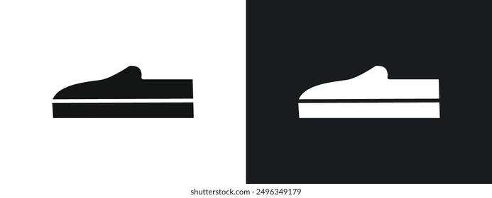 Espadrille icon linear graphics set vector in black