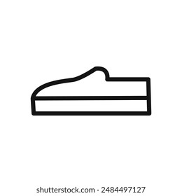 Espadrille icon linear vector graphics sign