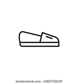 Espadrille icon outline collection in black