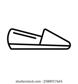 Espadrille icon Outline vector symbol sign