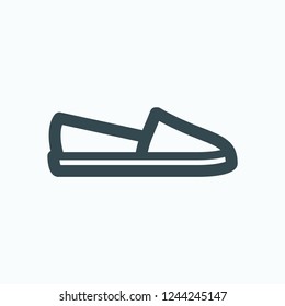 Espadrilles icon, espadrille platform slip-on vector icon