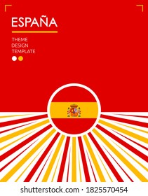 Espana Spain Translation Nation Patriotic theme, vector illustration, Spanish Flag colors.