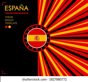Espana Spain Translation Nation Patriotic theme, vector illustration, Spanish Flag colors.