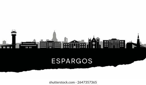 Ilha Espargos Silhouette Sal com Cabo Verde.