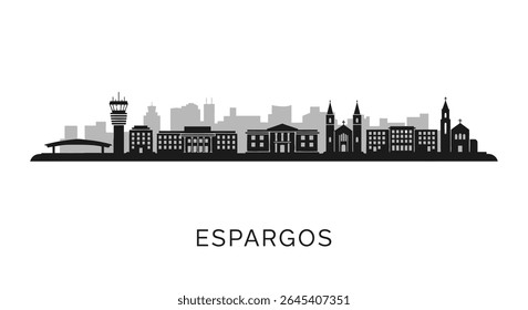 Espargos Skyline Silhouette with Cape Verde.