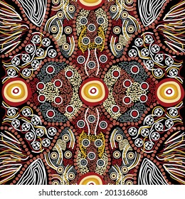 Especially the aboriginal pattern is redrawn into vector.