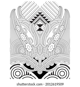 Especially the maori details are drawn into vector, it is used in the design.