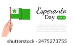 Esperanto Day background vector illustration