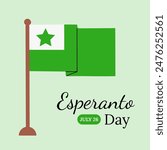 Esperanto Day background vector illustration