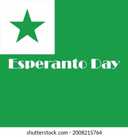 Esperanto day Holiday concept. Template for background, banner, card, poster. Vector illustration