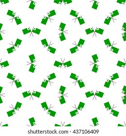 Esperanto language green flag with star seamless pattern background.