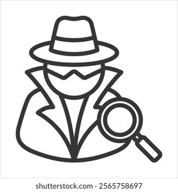 Espionage Icon Vector Illustration Outline Style