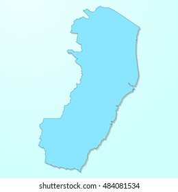 Espirito Santo blue map on degraded background vector