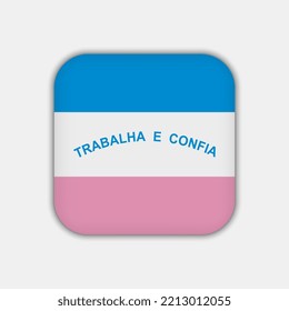 Espirito Santo Flag, state of Brazil. Vector Illustration.