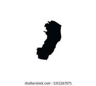Espirito Santo outline map Brazil state region