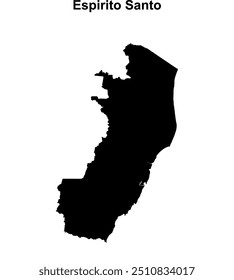 Espirito Santo state blank outline map