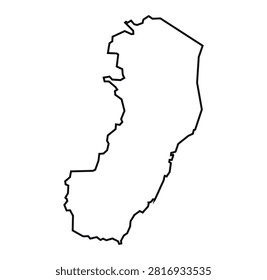 Espirito Santo State Map Black Outline Vector Illustration of Brazil Region