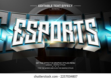 Esport 3D editable text effect template