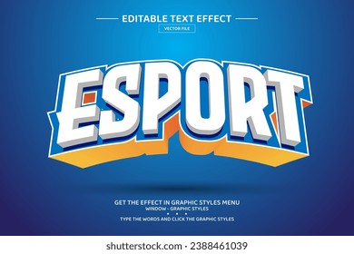 Esport 3D editable text effect template