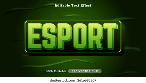 esport 3d logo template editable text effect style