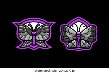 E-sport butterfly logo design mascot