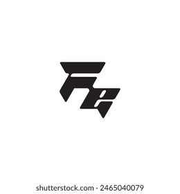 esport concept EF dynamic and cool design monogram initial logo letter