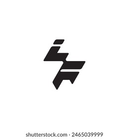esport concept FI dynamic and cool design monogram initial logo letter