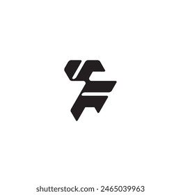 esport concept FV dynamic and cool design monogram initial logo letter