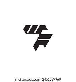 esport concept FW dynamic and cool design monogram initial logo letter