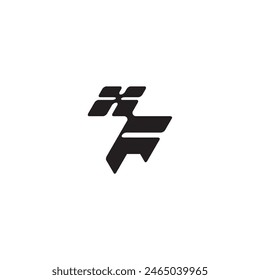 esport concept FX dynamic and cool design monogram initial logo letter