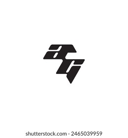 Diseño dinámico y fresco del monograma del logotipo inicial de la letra