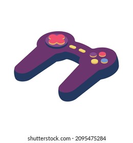 E-sport cybersport isometric composition with isolated image of professional gamepad vector illustration
