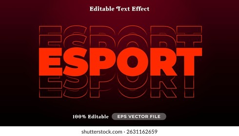esport editable text effect, 3d typography in graphic styles