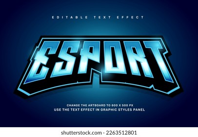 Plantilla de efecto de texto modificable de Esport