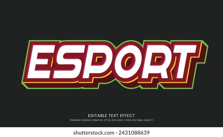 esport editable text effect template vector design with abstract style