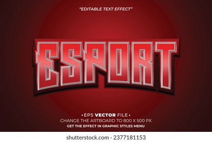 esport editable text effect vector template use for gaming team or gaming template