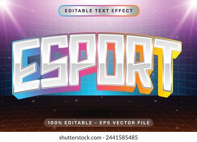 esport effect and editable text effect with light neon color