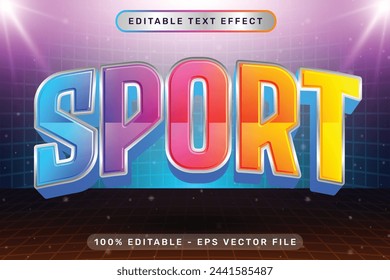 esport effect and editable text effect with light neon color