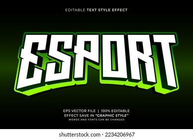 Esport Gamer 3D editable text effect template