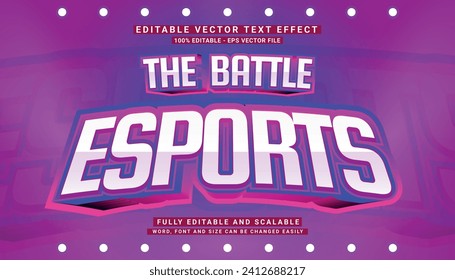 ESPORT GAMER 3D TEXT EFFECT EDITABLE VECTOR SPORT SOCCER BASKET BADMINTON BLUE LIGHT GLOW