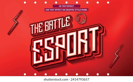 EFECTO DE TEXTO DE ESPORT GAMER 3D EFECTO DE TEXTO EDITABLE VECTOR DEPORTIVO BASKET BADMINTON LUZ AZUL GLOBAL 6